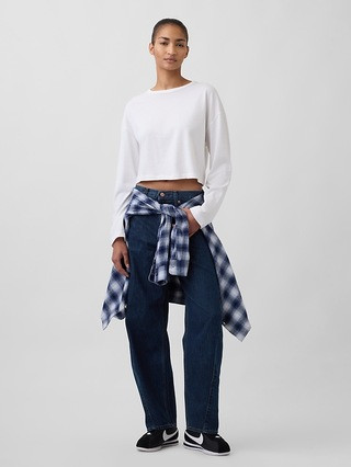 High Rise Barrel Jeans | Gap (US)