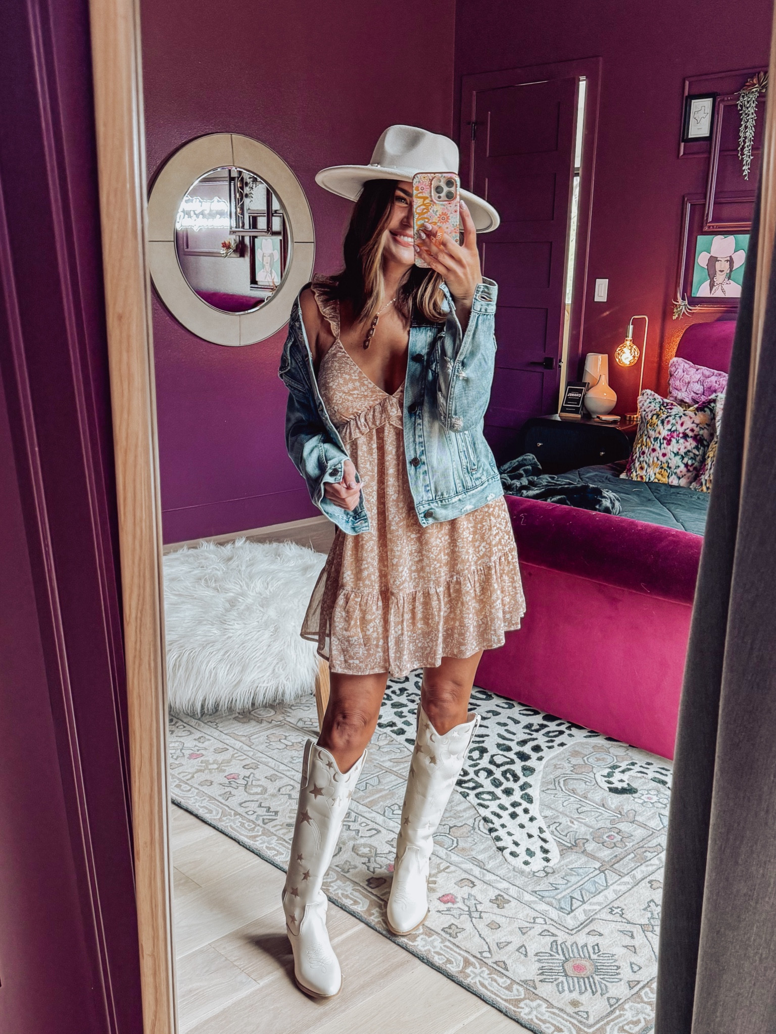 NEW PINK LILY COLLECTION IS LIVE! size small in this precious sundress. adjustable straps and a tie across the back. my jacket is not in stock but i’ve linked similar to style with this dress! boots are true to size. use code: AMBER20

#LTKfindsunder50 #LTKstyletip #LTKFestival