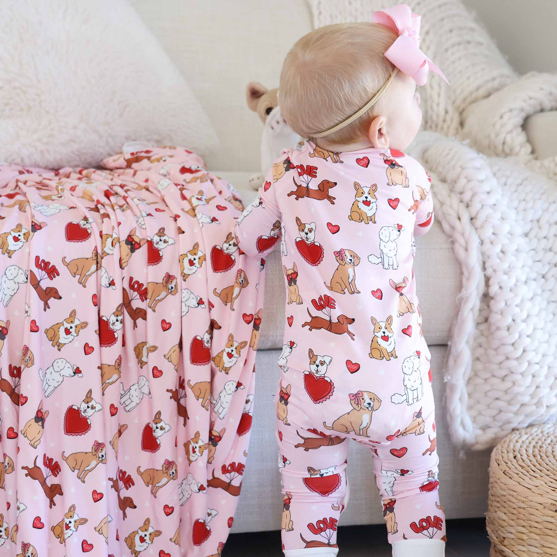 Pups & Kisses Convertible Zip Romper | Caden Lane