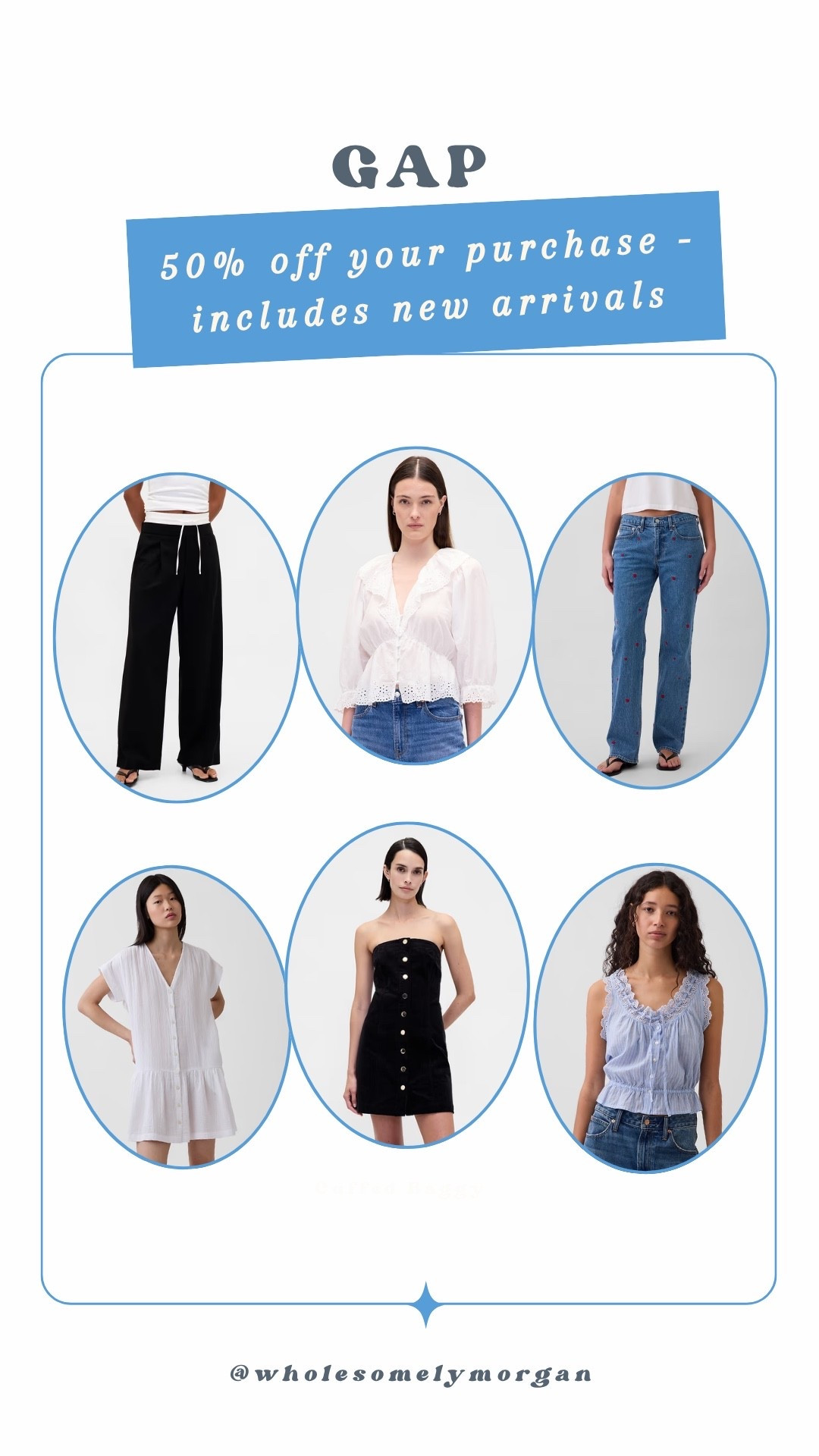 GAP SALE 💙: 50% off your purchase - includes new arrivals

#LTKSaleAlert #LTKootd #LTKgrwm