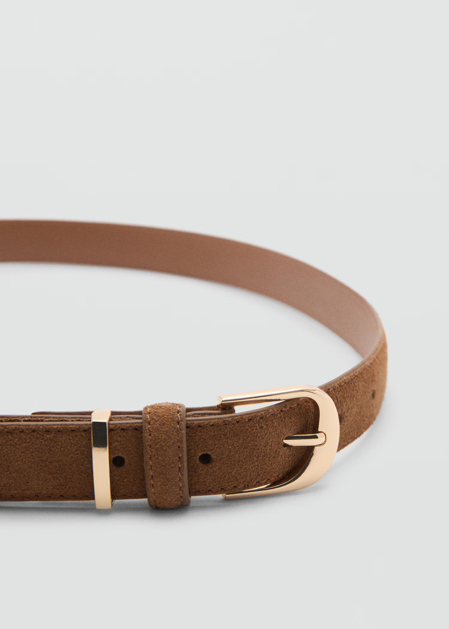 Buckle leather belt - Women | MANGO USA | MANGO (US)