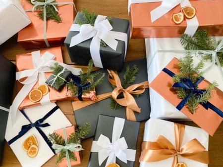 Pretty gift wrapping inspiration!! We’ve linked items that will make it in time to achieve the look. 

#giftwrapping #christmaspresents #holidaygiftwrap #wrappingpaper 

#LTKunder50 #LTKhome #LTKHoliday