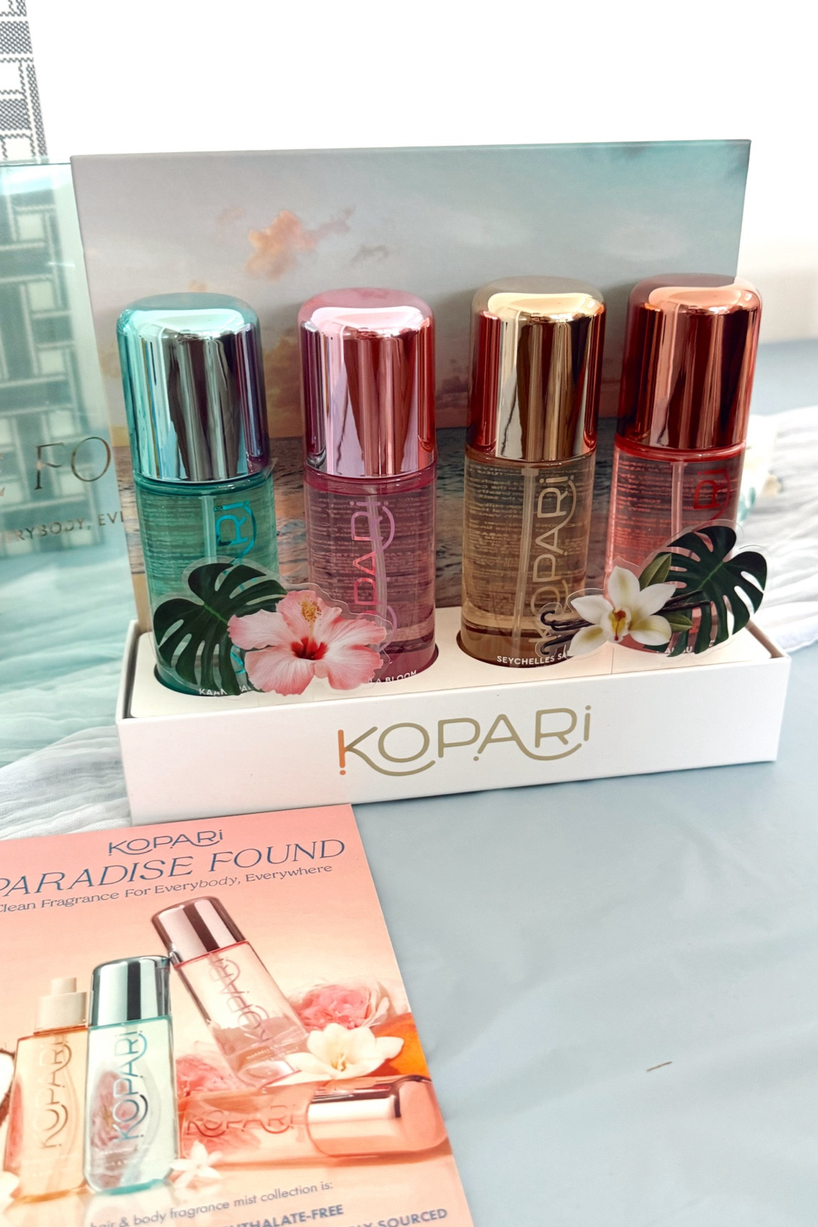 NEW Kopari hair & body mists!!!! Every single scent smells like summer! I love them all but have been especially grabbing for Kaanpali coast (the blue) 

#LTKSeasonal #LTKBeauty #LTKFindsUnder100
