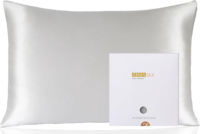 ZIMASILK 100% Pure Mulberry Silk Pillowcase for Hair and Skin Health,Soft and Smooth,Both Sides P... | Amazon (US)