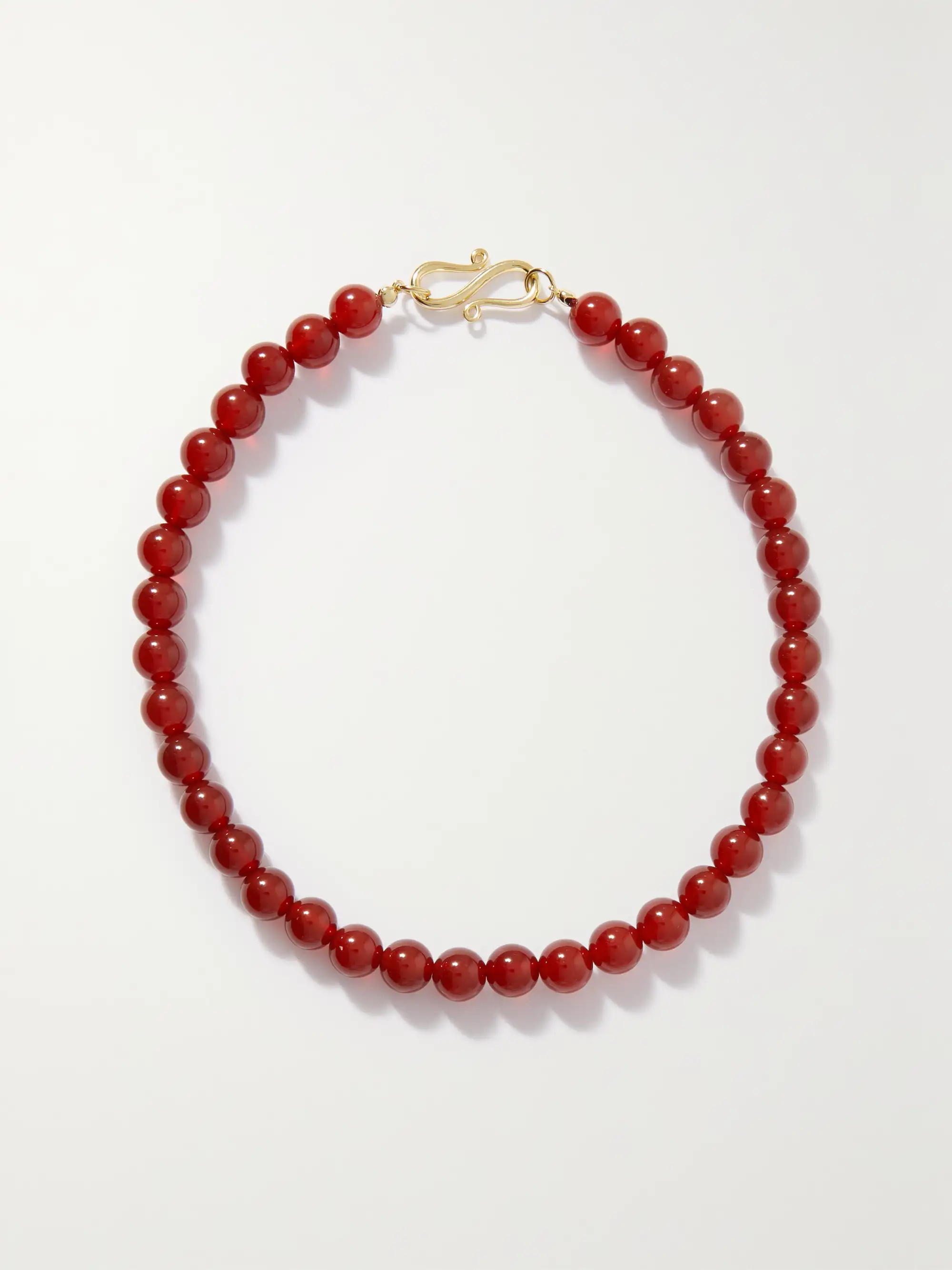 The Rose gold-plated carnelian necklace | NET-A-PORTER (UK & EU)