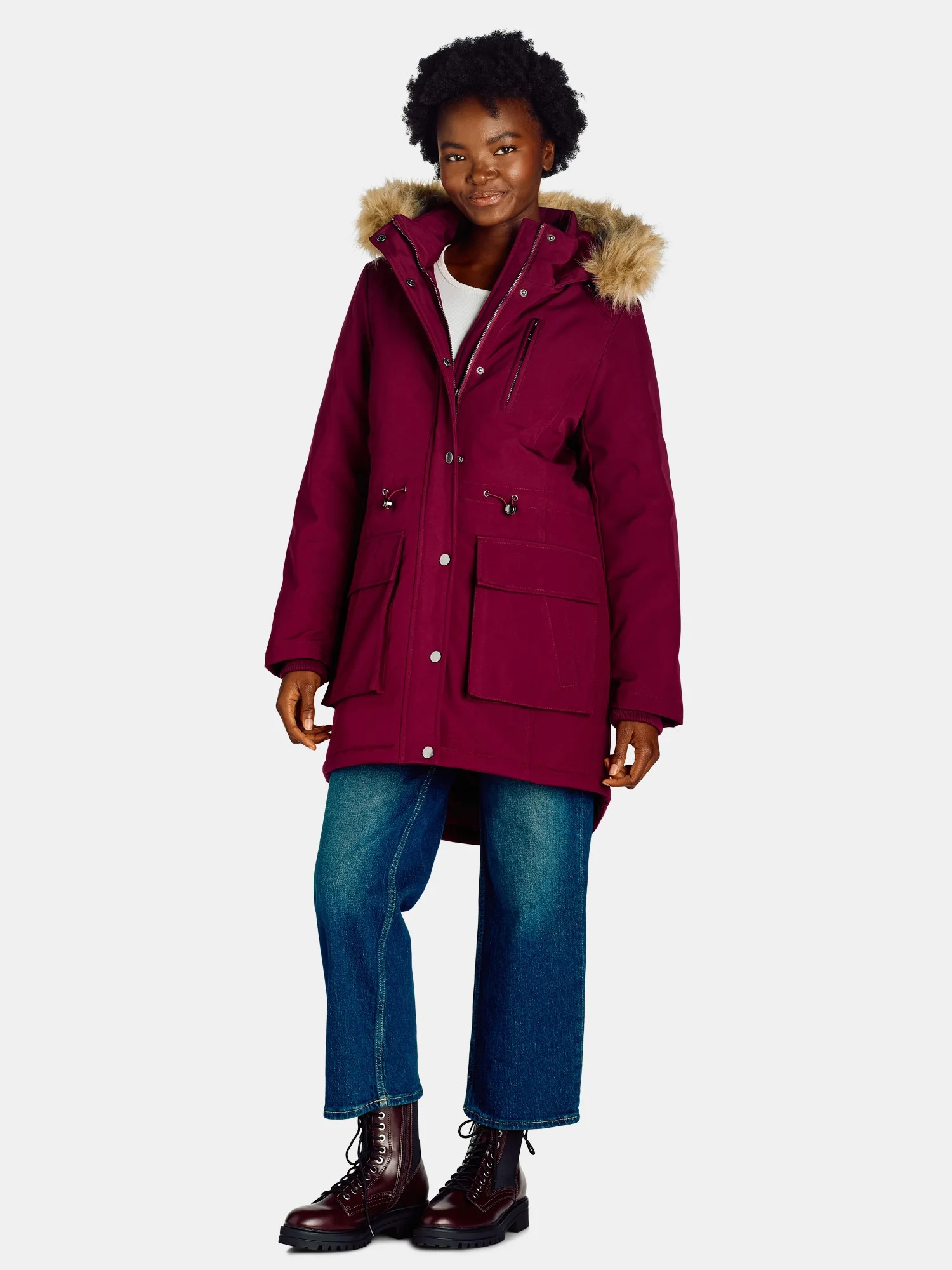 Time and Tru Women's and Women's Plus Heavyweight Anorak Jacket with Hood, Sizes XS-3X | Walmart (US)