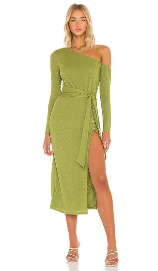 Kayla Midi Dress in Green | Revolve Clothing (Global)
