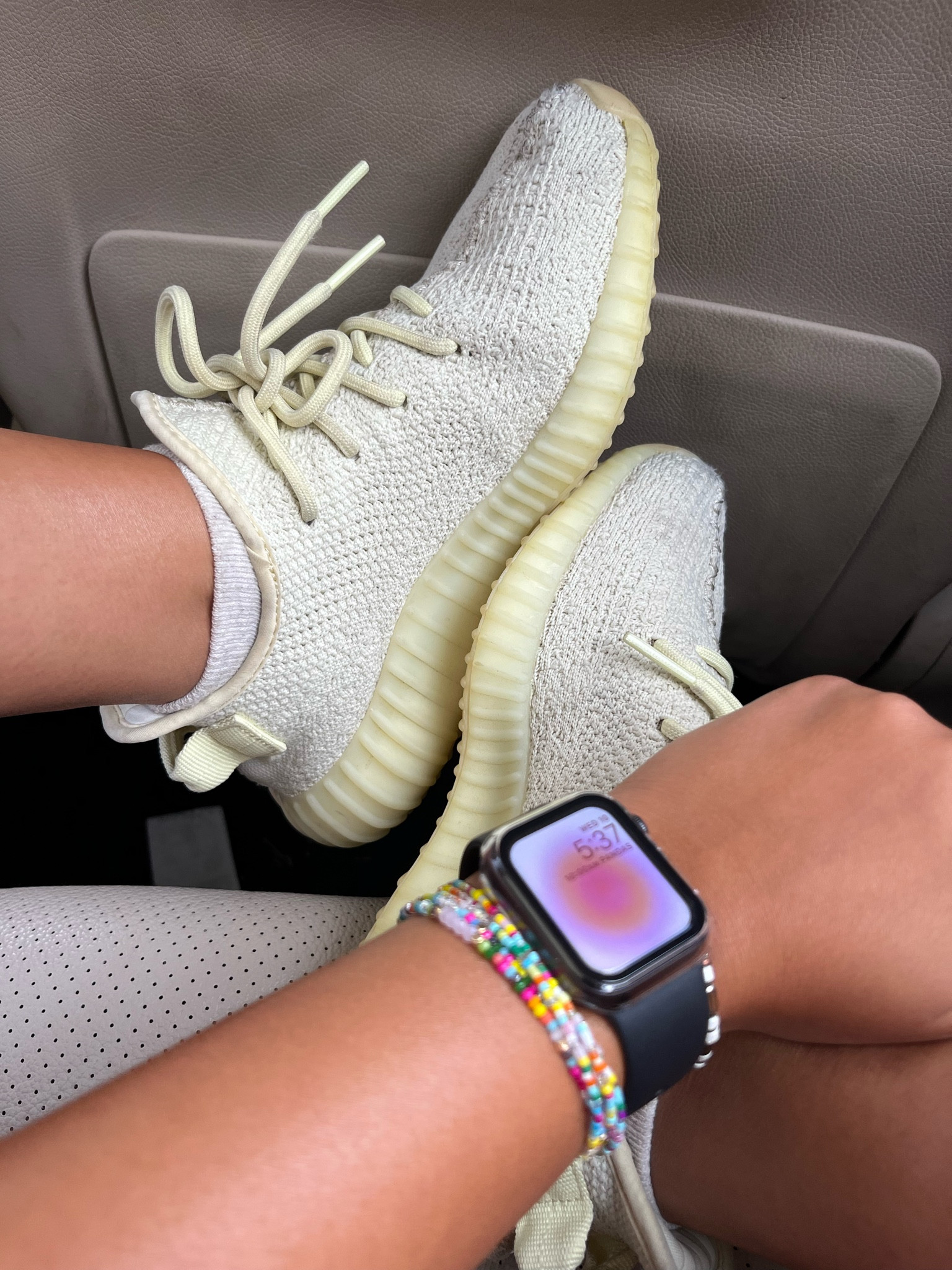 Butter yeezys 🧈. Everyday summer shoes, yellow sneakers, apple watch band, summer bracelets, gold beaded bracelets #yeezys #summerbracelets #applewatch

#LTKstyletip #LTKshoecrush #LTKSpringSale