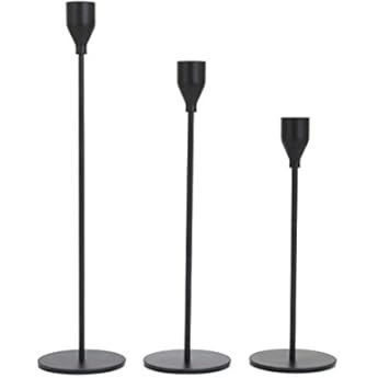 PNAVMG Candle Holders, Set of 6 Candlestick Holder for Taper Candles, Matte Black Modern Decorative  | Amazon (US)