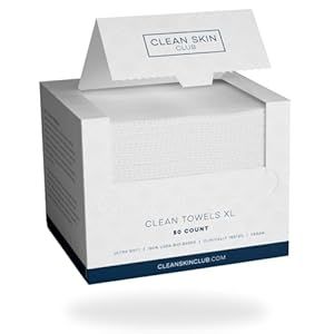 Clean Skin Club Clean Towels XL™, 100% USDA Biobased Face Towel, Disposable Face Towelette, Mak... | Amazon (US)