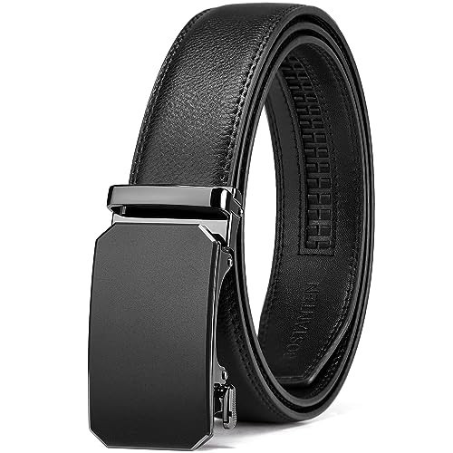 BOSTANTEN Mens Belt Leather Ratchet Belt For Men Dress and Casual with Adjustable Buckle, Trim to Fit | Amazon (US)