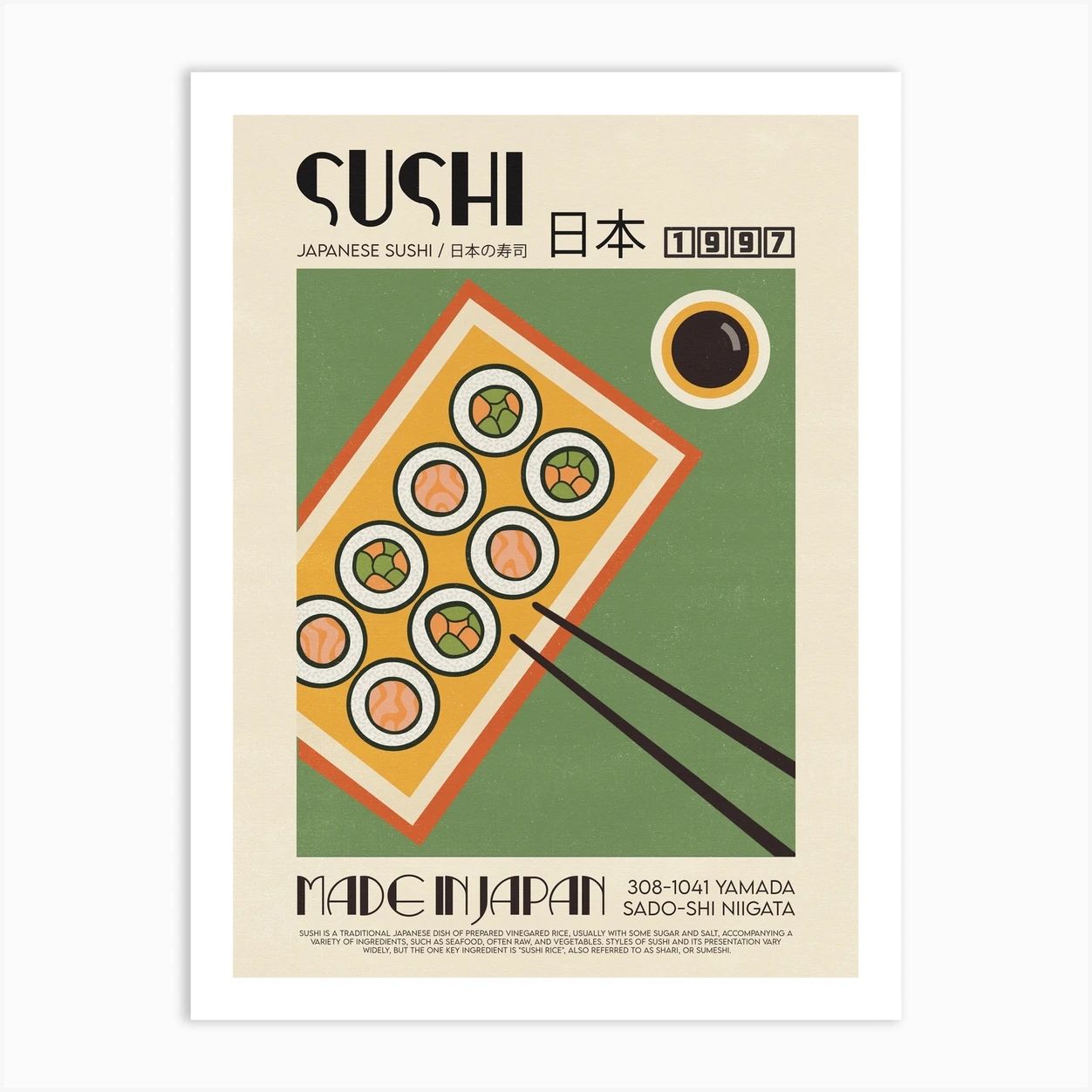 The Sushi Art Print | Fy! (UK)