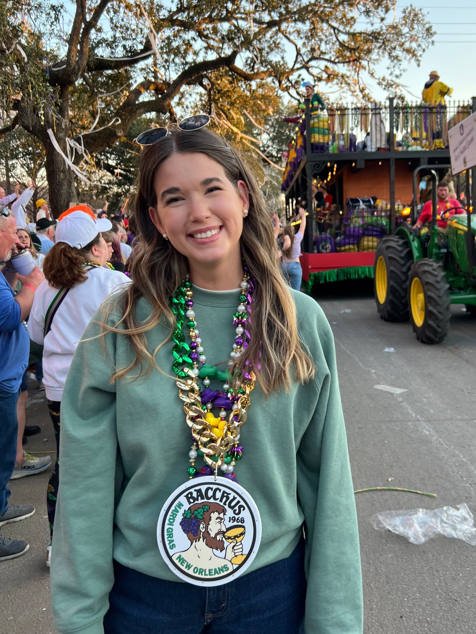 sweatshirt I wore to Mardi Gras that is less than $20 right now! It was perfect for the spring weather and super comfy. I think it would be a great embroidery base too!

#LTKwomens #LTKSpring

#LTKFindsUnder50 #LTKSeasonal #LTKSaleAlert