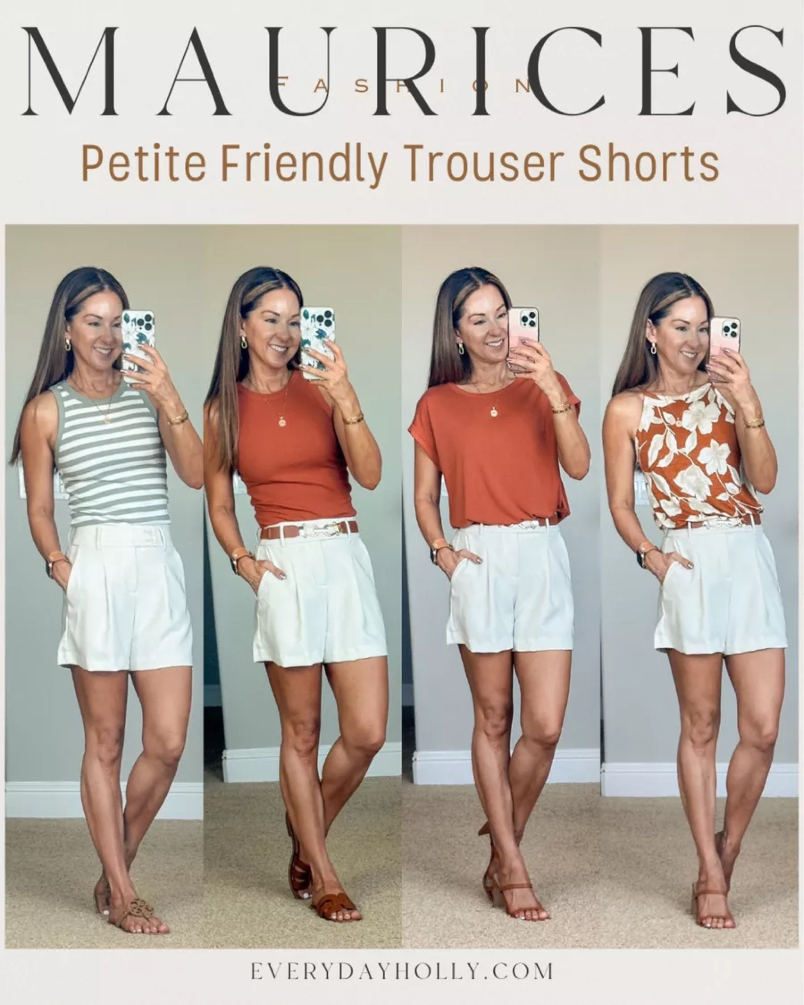 Maurice's Trouser Shorts

I found the perfect trouser shorts for petites from @maurices! These shorts have a 4” inseam, have a little stretch, and a cute wide waistband with buttons! For Reference: I’m 5’1” 108lbs Trouser shorts - 0 - size up if in between sizes. Tops all size XS 

#LTKFindsUnder100 #LTKFindsUnder50 #LTKStyleTip