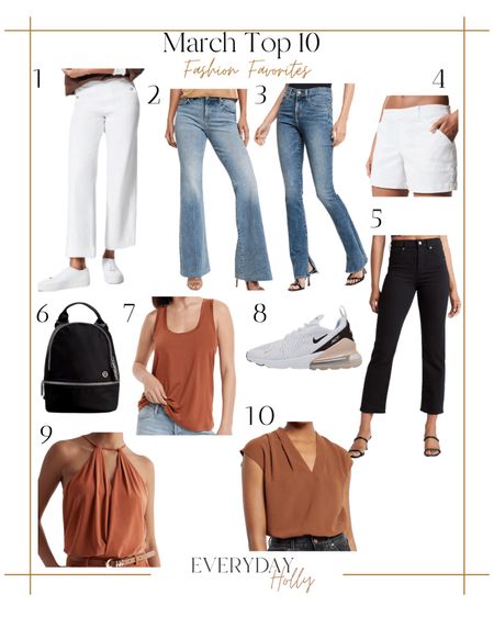 March Top 10 Fashion Favorites You Loved!! Get sizing & details at: www.EverydayHolly.com

Fashion favorites | jeans | women's spring style | workwear | sneakers | women's shorts | women's fashion | spring fashions 

#LTKunder100 #LTKstyletip