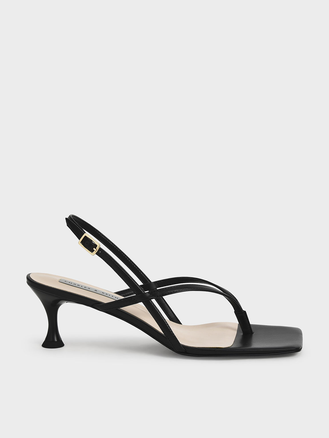 Black Slingback Thong Sandals | CHARLES & KEITH | Charles & Keith CA