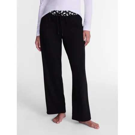 Women’s Halloween Printed Foldover Waistband French Terry Lounge Pants, 29" Inseam, Sizes XS–3X | Walmart (US)