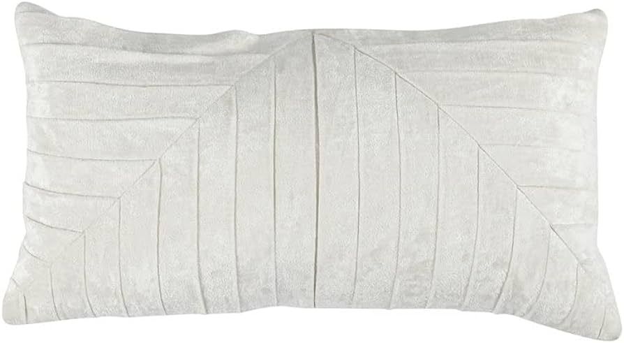 Kosas Home Laurant 14x26 Transitional Rayon Velvet Throw Pillow in Ivory | Amazon (US)