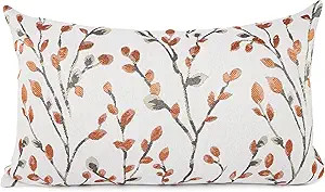 YOUR SMILE Classical Embroidery Jacquard Orange Square Decorative Throw Pillow Case Cushion Cover... | Amazon (US)