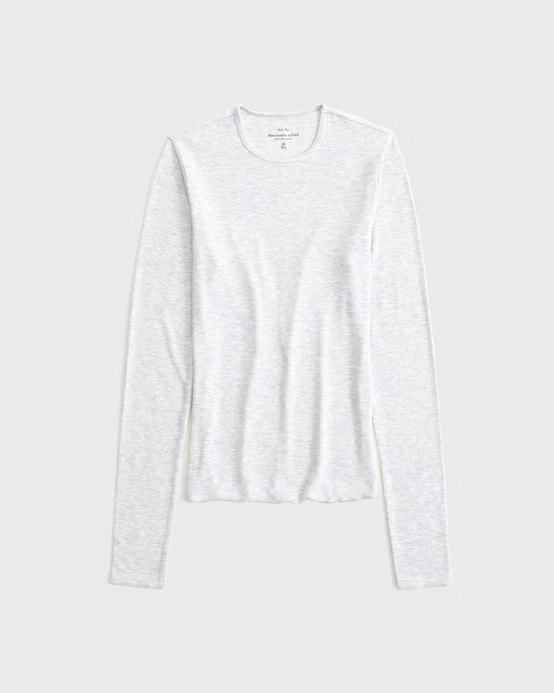 Long-Sleeve Featherweight Rib Tuckable Top | Abercrombie & Fitch (US)