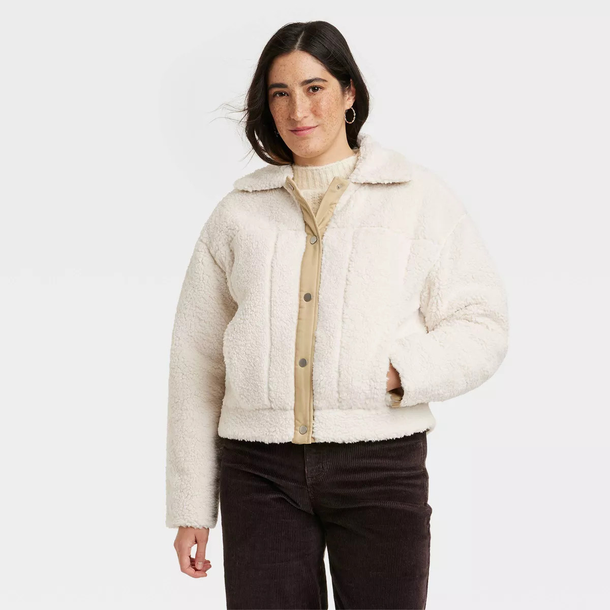 Women's Utility Faux Fur Jacket - Universal Thread™ White | Target