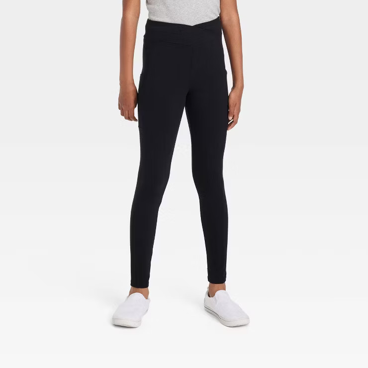 Girls' V-Waist Pocket Leggings - art class™ | Target