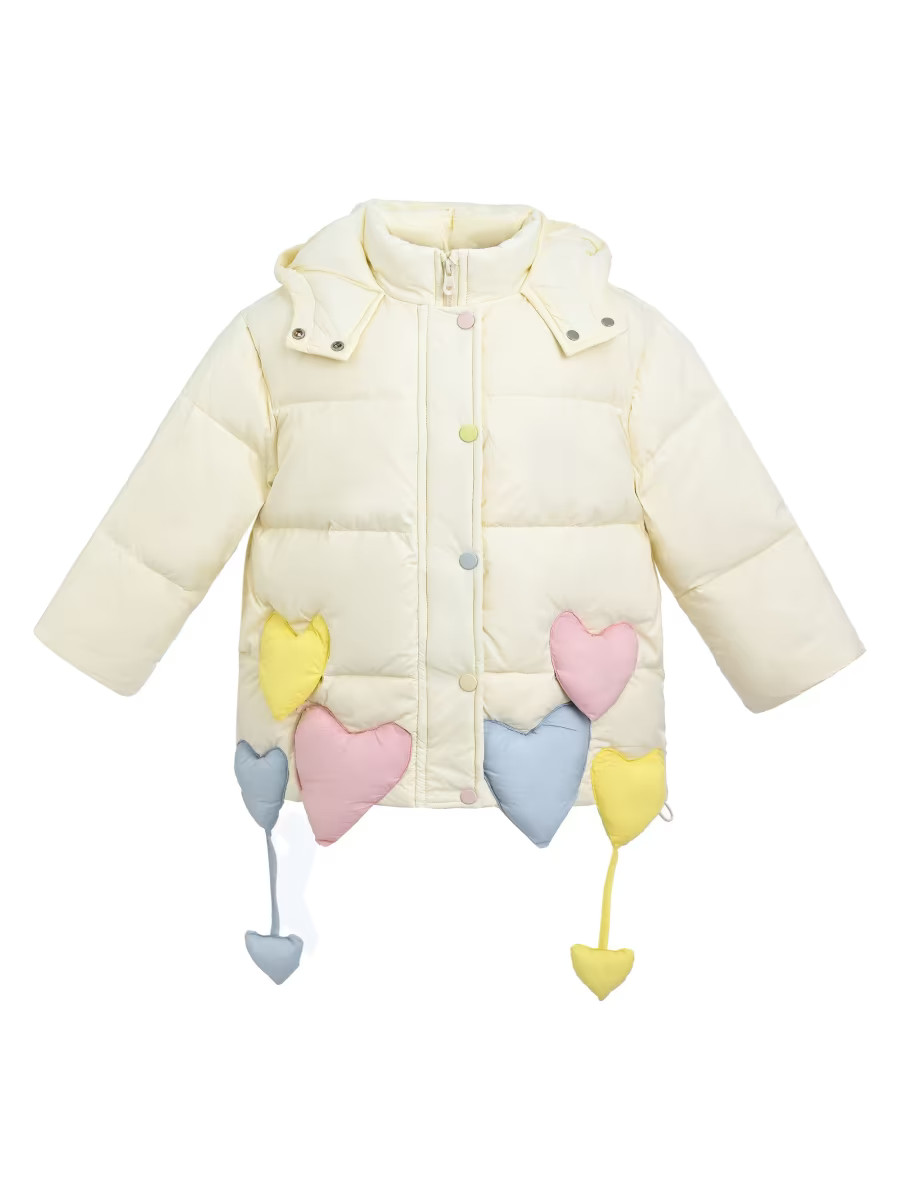 Little Girl's Heart Charm Puffer Jacket | Saks Fifth Avenue