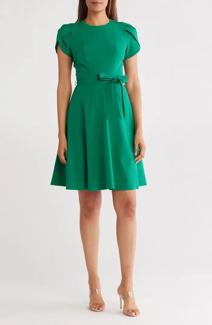 Calvin Klein Tulip Sleeve A-Line Dress | Nordstromrack | Nordstrom Rack