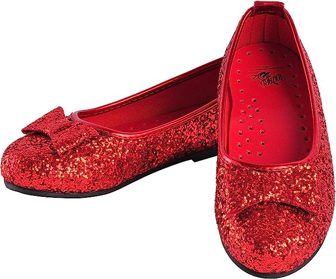 Rubies Wizard of Oz Dorothy Child's Deluxe Sequin Shoes, Medium | Amazon (US)