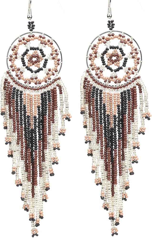 Tarsus Dream Catcher Bead Earrings Dangle for Women"Japan Seed Bead" Girls Hypoallergenic Beaded ... | Amazon (US)