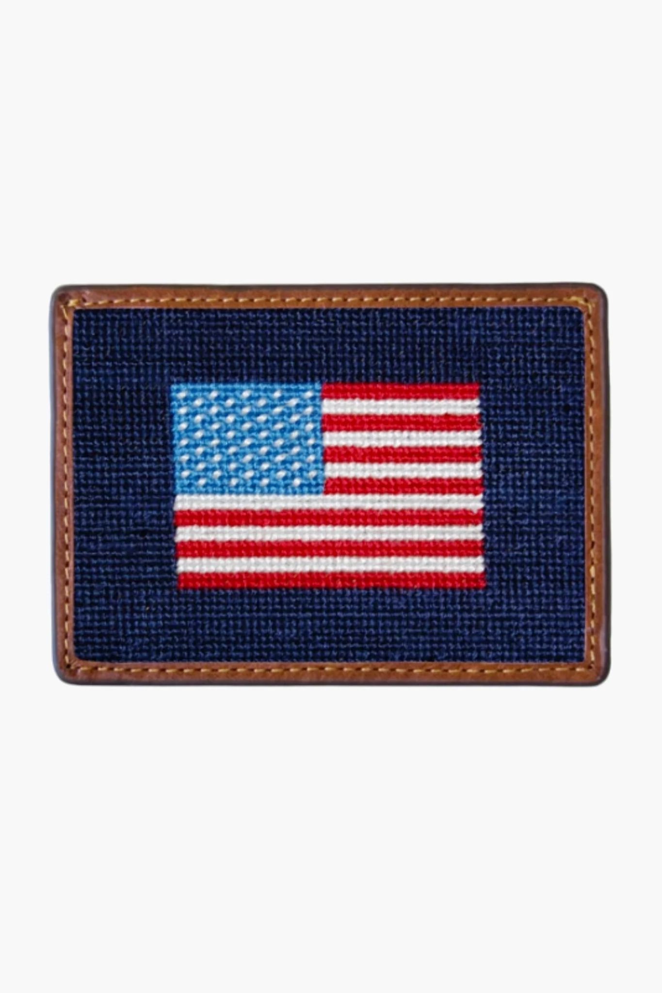 American Flag Needlepoint Credit Card Wallet | Tuckernuck (US)