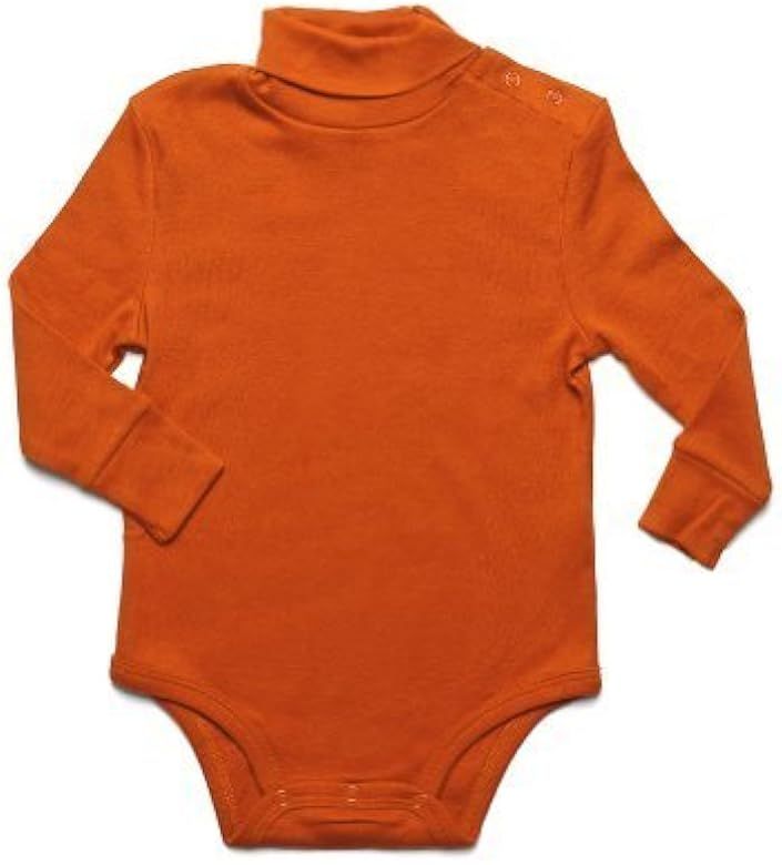 Leveret Long Sleeve Baby Boys Girls Bodysuit Turtleneck 100% Cotton (Size 6 Months-2 Toddler) | Amazon (US)