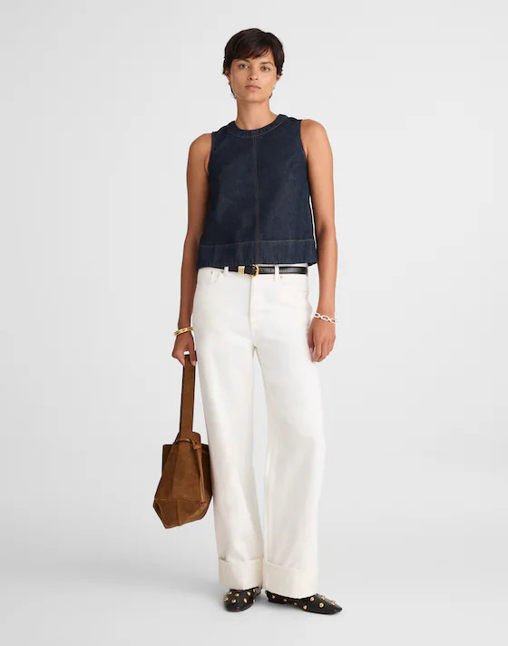 Denim Boxy Shell Top | Madewell