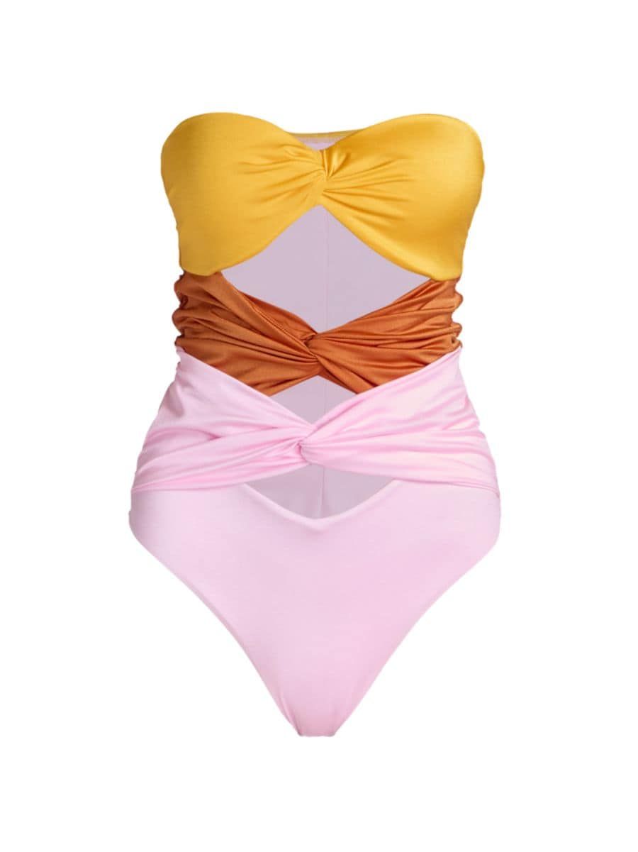 Twisted Cut-Out Swimsuit | Saks Fifth Avenue
