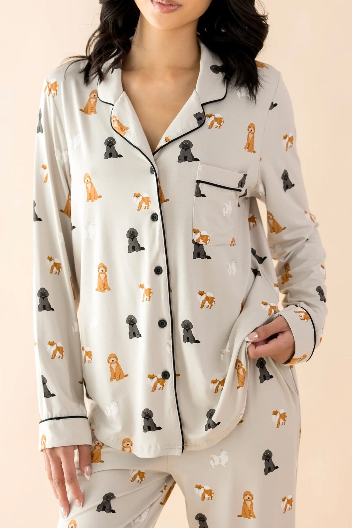 The cutest dog print pajamas from Kyte! This long sleeve + pants matching pajama set is perfect for any dog lover, and the bamboo fabric is so luxuriously soft and breathable!

#LTKSpringSale #LTKSaleAlert #LTKmorningroutine