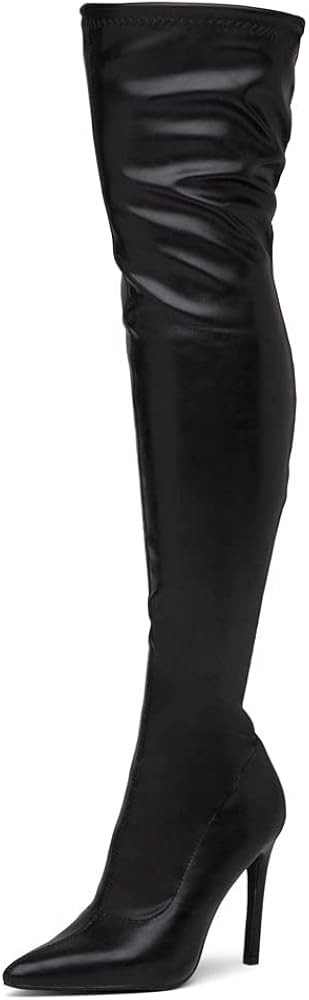 JESSENIE Women’s Thigh High Boots Over the Knee Pointed Toe Stiletto Heel Dress Boots | Amazon (US)