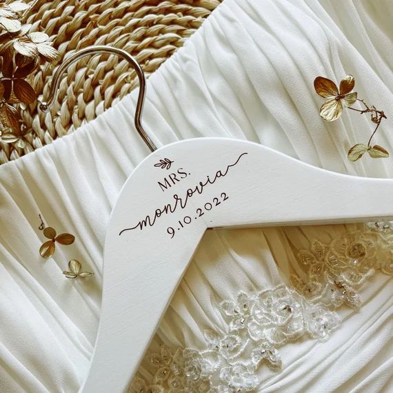 Personalized Wedding Dress Hanger. Custom Hanger for Bride. - Etsy | Etsy (US)
