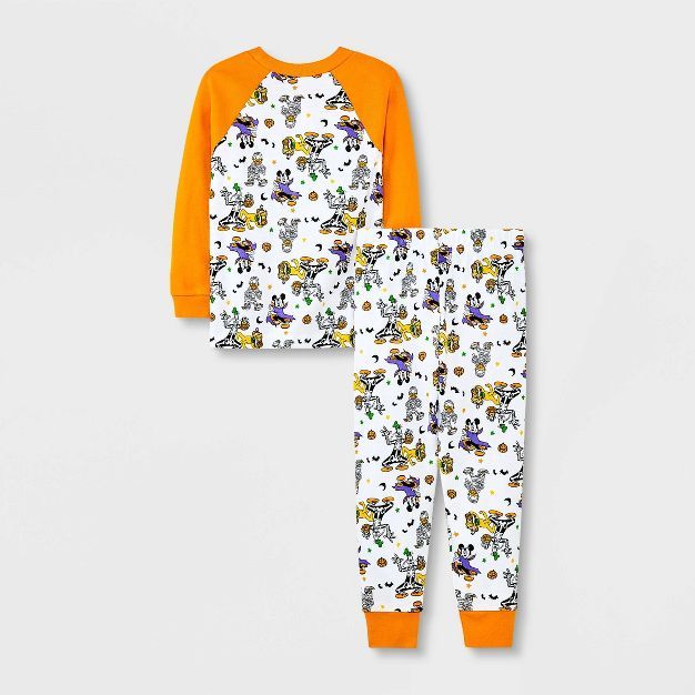 Toddler Boys' Mickey Mouse & Friends Halloween Snug Fit Pajama Set - Orange | Target