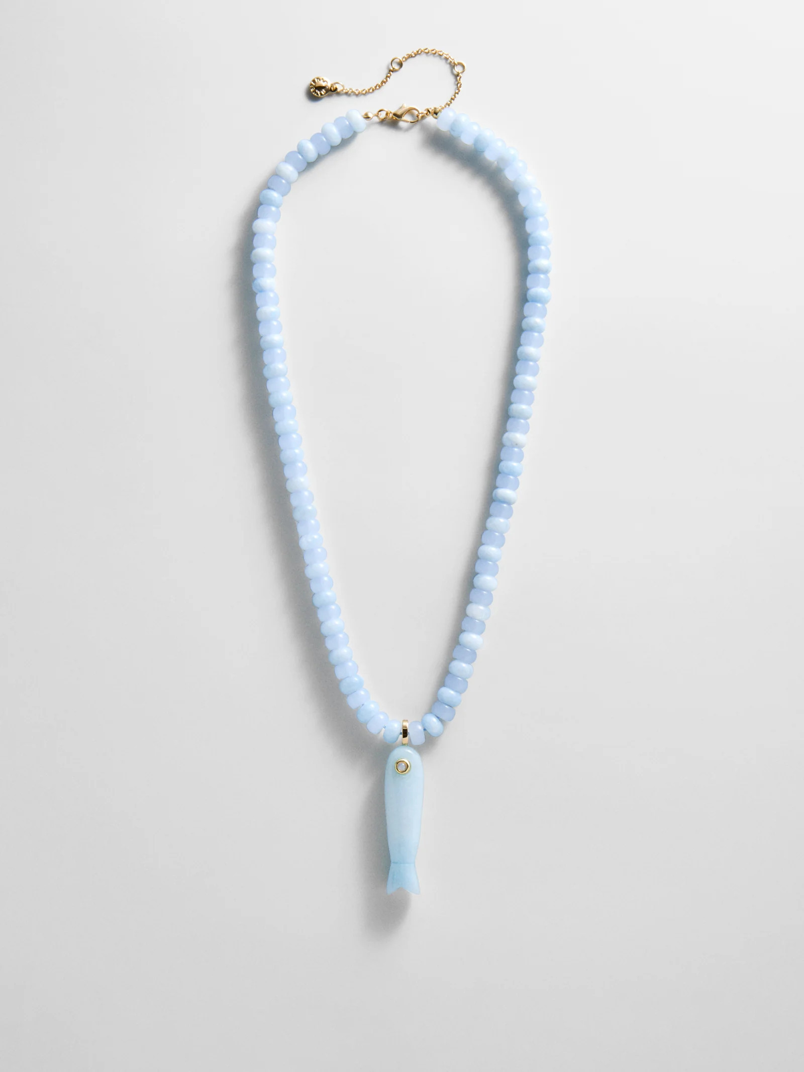 Sun Drift Semi-Precious Pendant Necklace - Blue Fish | BaubleBar