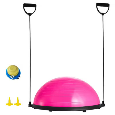 VEVOR Half Exercise Ball Trainer, 23 inch Balance Ball Trainer, 660lbs Capacity Stability Ball, Yoga Ball with Resistance Bands & Foot Pump | Target