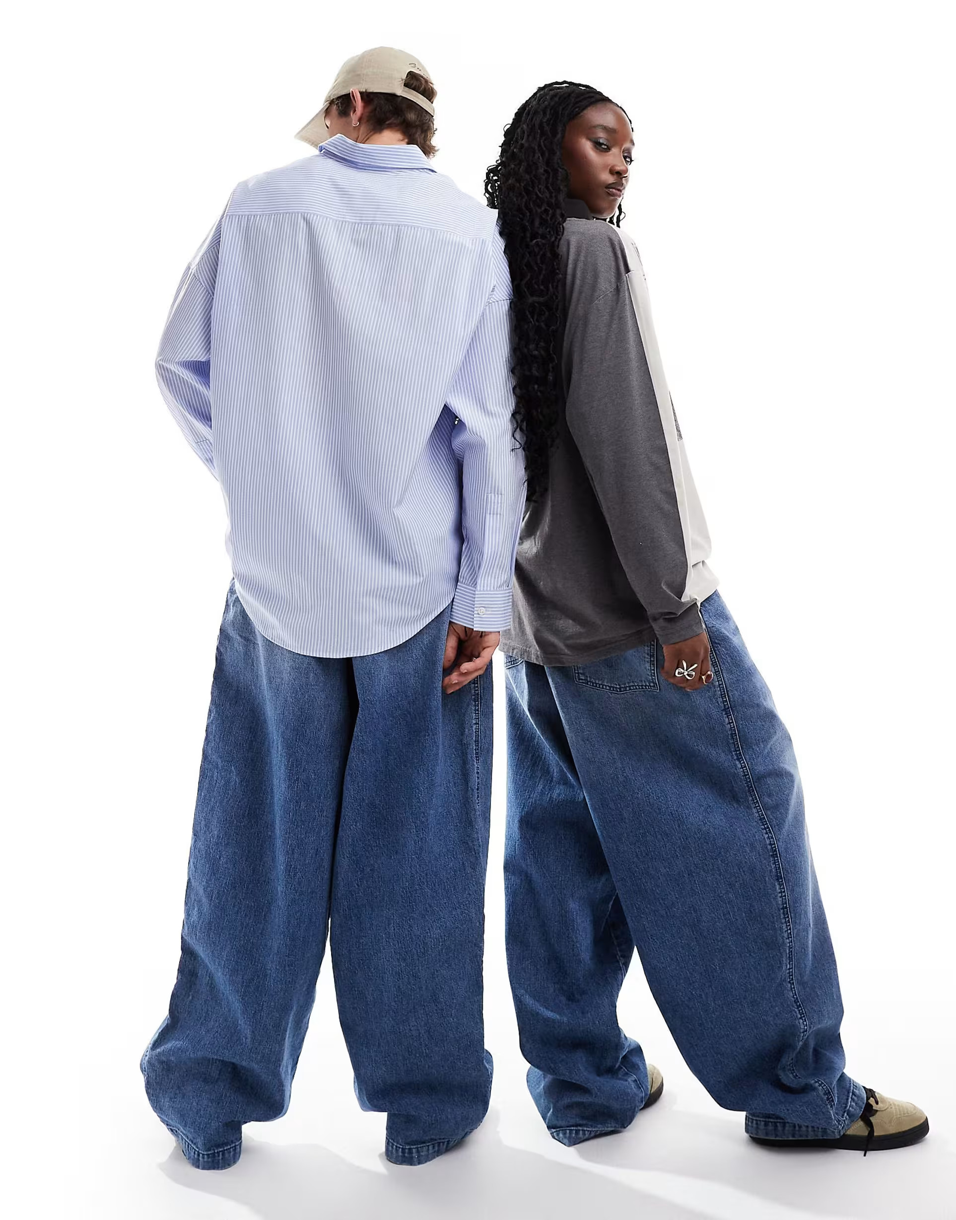 COLLUSION unisex balloon jeans with in midwash | ASOS (Global)