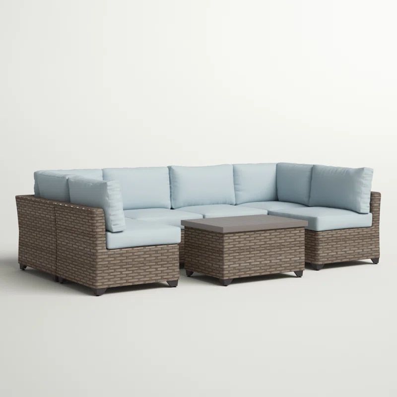 Rochford Wicker/Rattan 6 - Person Seating Group with Cushions | Wayfair North America