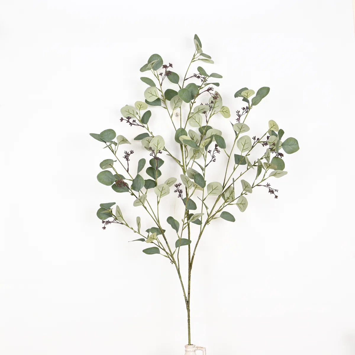 Artificial Farmhouse Greenery Branch Long Stem Foliage Leaves Sprays For Vase Filler, Home Office... | Wayfair North America