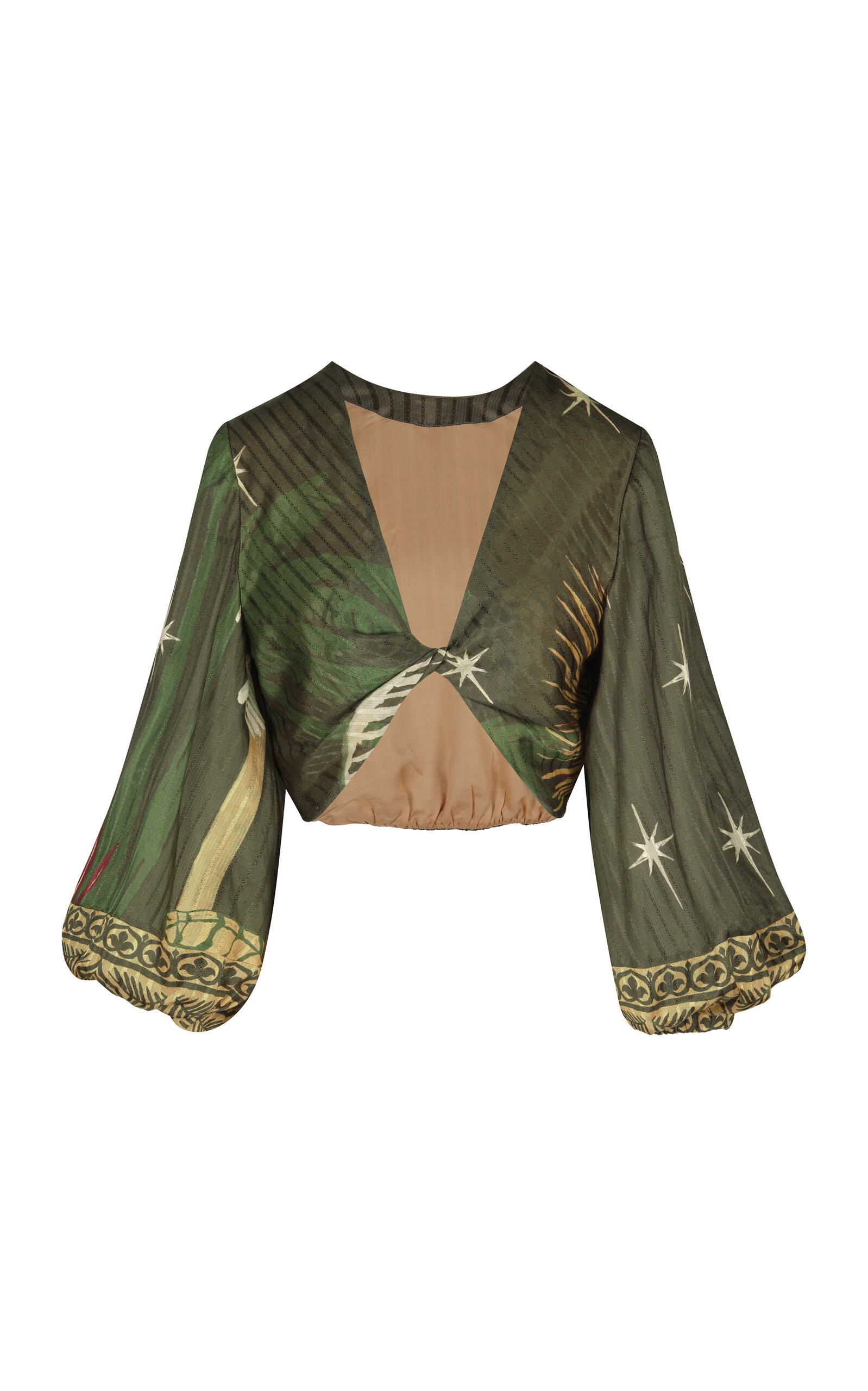 Johanna Ortiz Afterwork Silk-Cotton Cropped Top - Moda Operandi | Moda Operandi (Global)