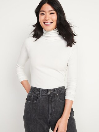 Rib-Knit Turtleneck Top for Women | Old Navy (US)