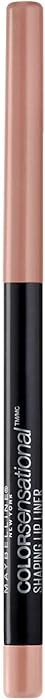 Maybelline Color Sensational Shaping Lip Liner with Self-Sharpening Tip, Nude Whisper, Nude, 1 Co... | Amazon (US)