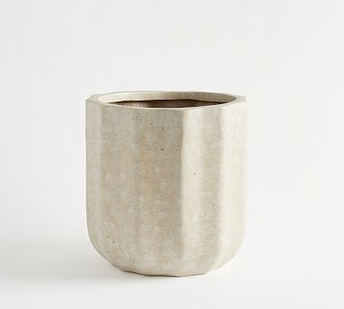 Modern Rustic Fluted Outdoor Planters | Pottery Barn (US)