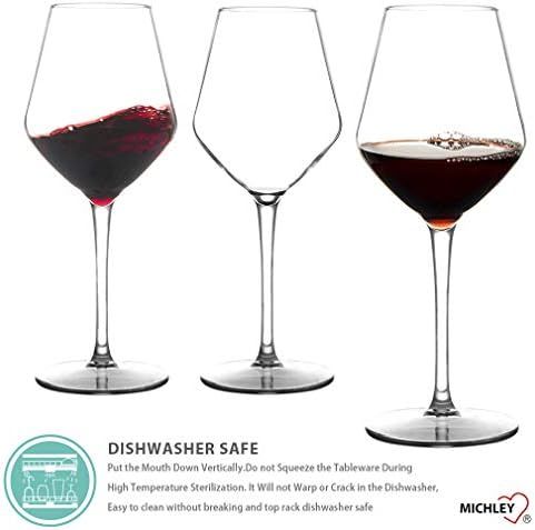 MICHLEY Unbreakable Stemmed Wine Glass 100% Tritan Plastic Dishwasher available Glassware 15 oz, Set | Amazon (US)