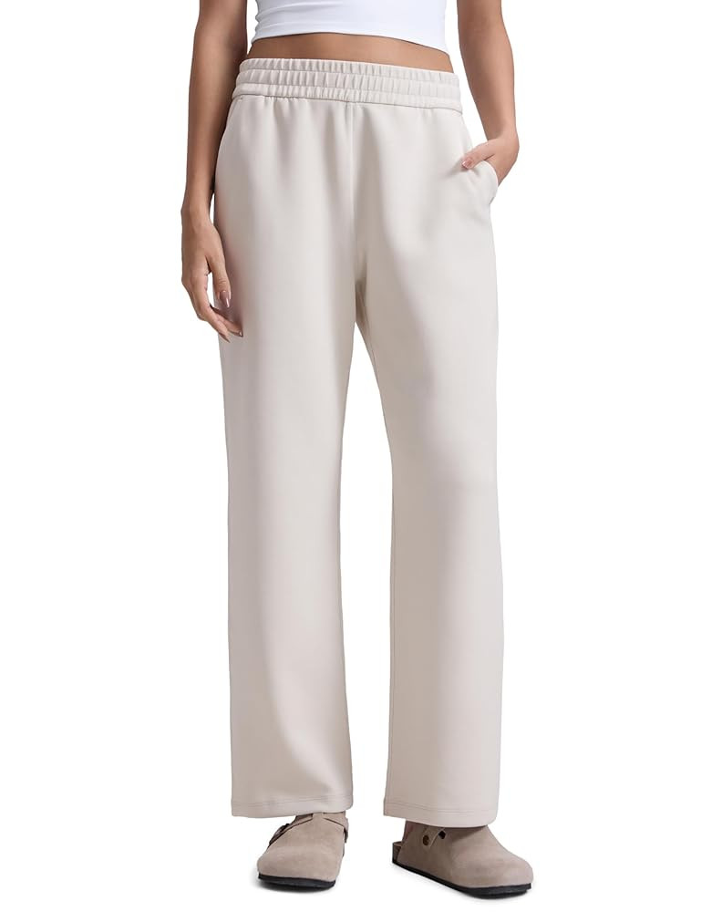 CRZ YOGA SoftAura Wide Leg Sweatpants Women 29"/31" Modal High Waisted Lounge Travel Casual Sweat... | Amazon (US)