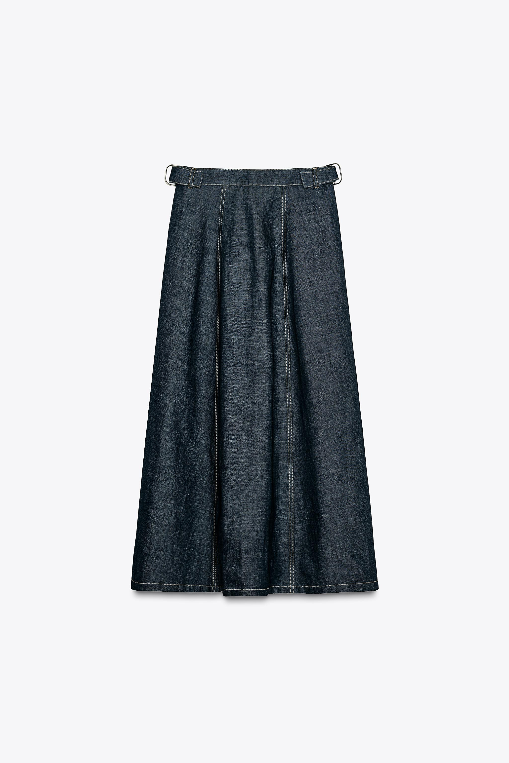 MIDI SKIRT WITH BUCKLES | Zara UK